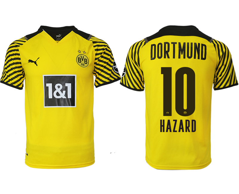 Men 2021-2022 Club Borussia Dortmund home yellow aaa version #10 Soccer Jersey